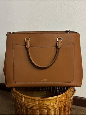 Lauren Ralph Lauren Brown Leather Satchel